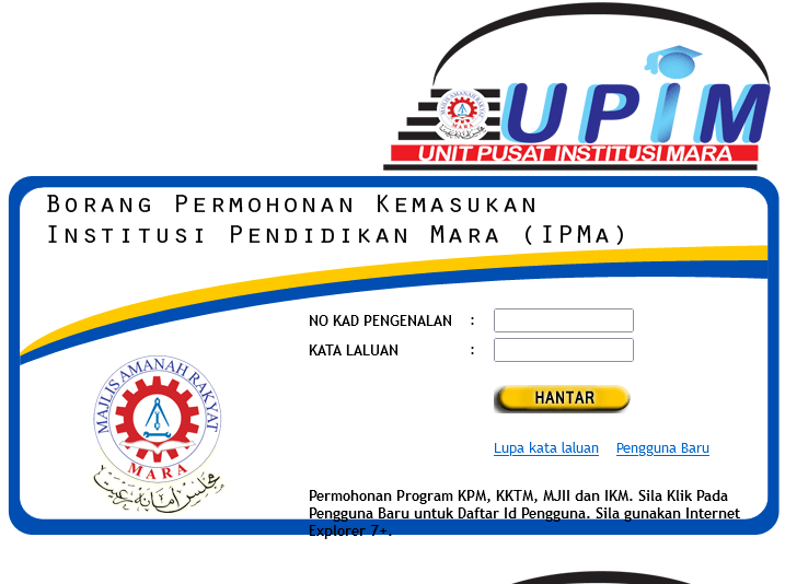 Permohonan Kolej Profesional MARA 2022/2023 Secara Online